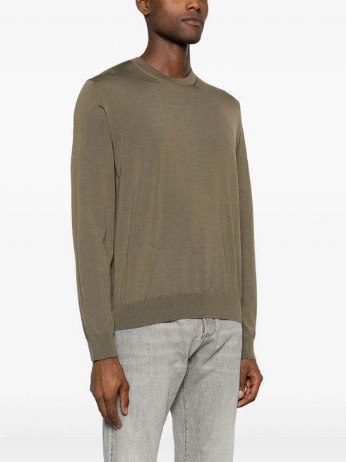 logo-plaque crew-neck jumper